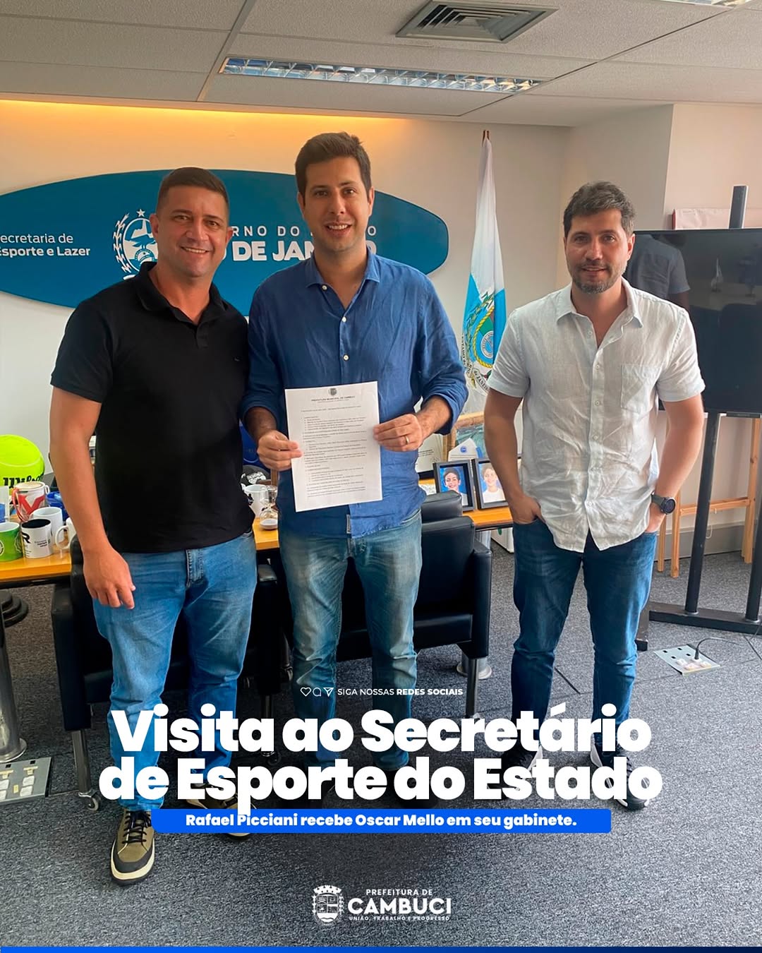 Visita ao Secretário de Esporte do Estado