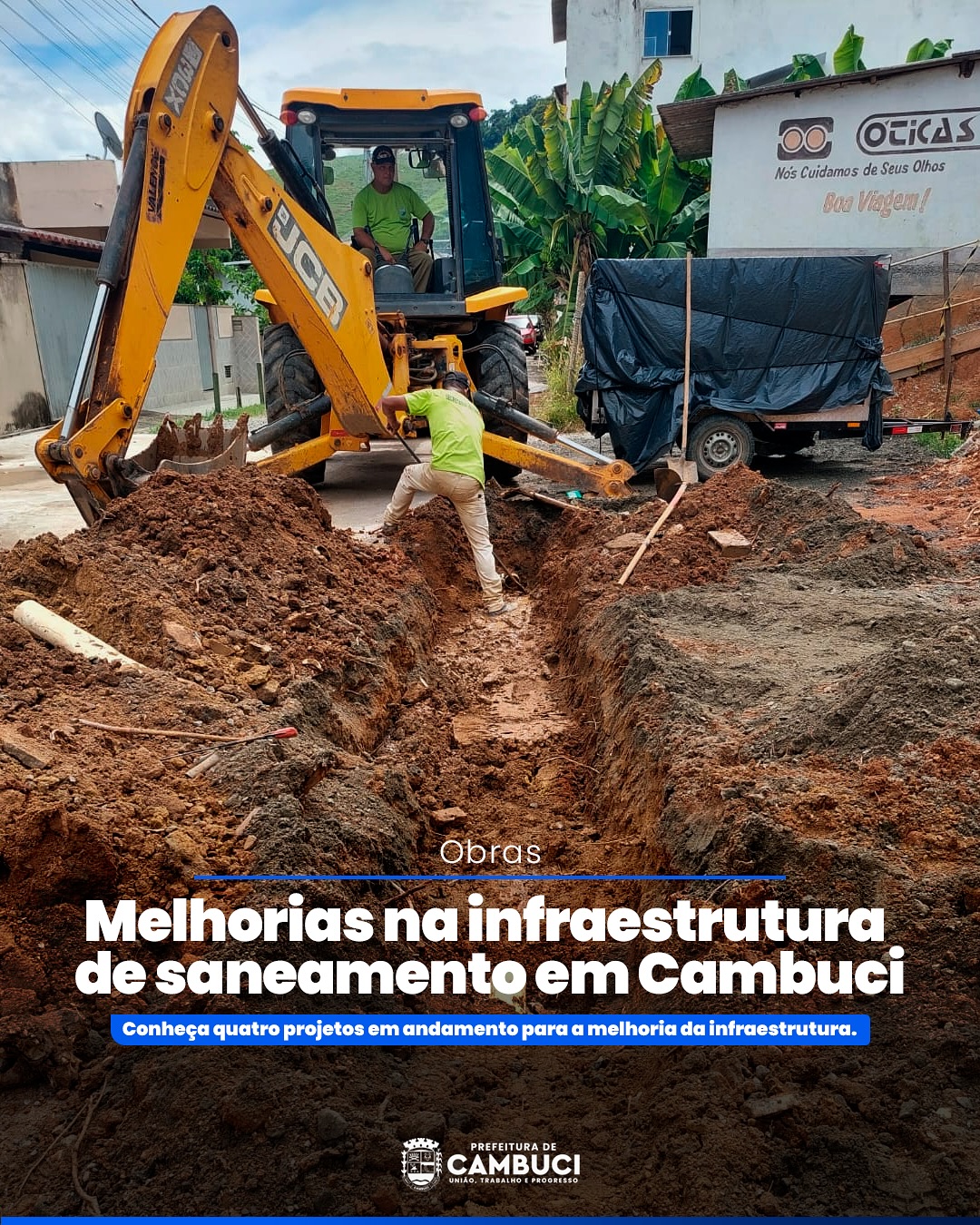 Melhorias na estrutura do saneamento em Cambuci